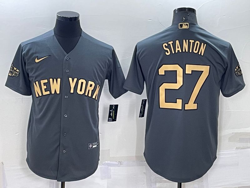 Men New York Yankees #27 Stanton Grey 2022 All Star Nike MLB Jerseys